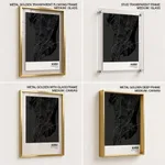 Strip below poster black map of Mumbai