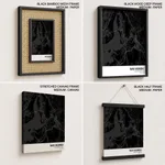 Strip below poster black map of Navi Mumbai