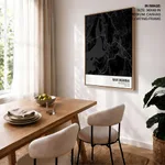 Strip below poster black map of Navi Mumbai
