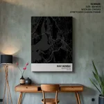 Strip below poster black map of Navi Mumbai