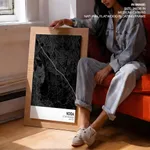 Strip below poster black map of Noida