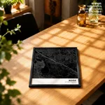 Strip below poster black map of Noida