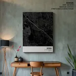 Strip below poster black map of Noida