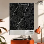 Strip below poster black map of Pasig