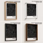 Strip below poster black map of Quezon City