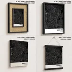 Strip below poster black map of Quezon City