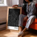 Strip below poster black map of Quezon City