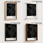 Strip below poster black map of Srinagar