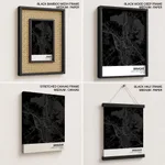 Strip below poster black map of Srinagar