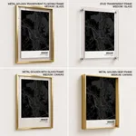 Strip below poster black map of Srinagar