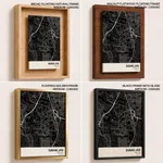 Strip below poster black map of Subang Jaya