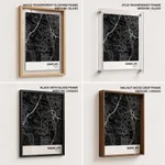 Strip below poster black map of Subang Jaya