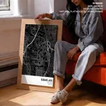 Strip below poster black map of Subang Jaya