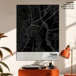 Strip below poster black map of Thane