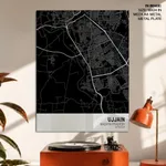 Strip below poster black map of Ujjain