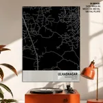 Strip below poster black map of Ulhasnagar