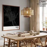 Strip below poster black map of Yangon