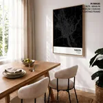 Strip below poster black map of Yangon