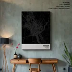 Strip below poster black map of Yangon