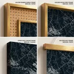 Strip below poster blue map of Bogota