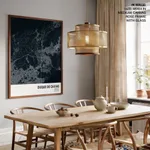 Strip below poster blue map of Duque De Caxias