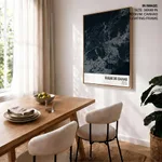 Strip below poster blue map of Duque De Caxias