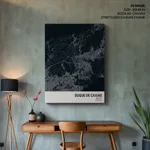 Strip below poster blue map of Duque De Caxias