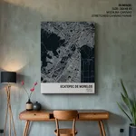Strip below poster blue map of Ecatepec De Morelos