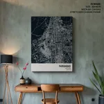 Strip below poster blue map of Faridabad