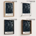 Strip below poster blue map of Jaboatao Dos Guararapes