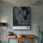 Strip below poster blue map of Jaipur