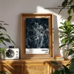Strip below poster blue map of Jamnagar