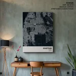 Strip below poster blue map of Khartoum