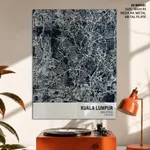 Strip below poster blue map of Kuala Lumpur