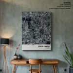Strip below poster blue map of Kuala Lumpur