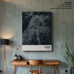 Strip below poster blue map of Lahore