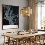 Strip below poster blue map of Lima