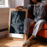 Strip below poster blue map of Lima