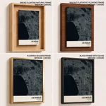 Strip below poster blue map of Los Angeles