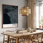 Strip below poster blue map of Los Angeles
