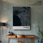 Strip below poster blue map of Los Angeles