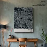 Strip below poster blue map of Osasco