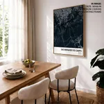 Strip below poster blue map of Sao Bernardo Do Campo