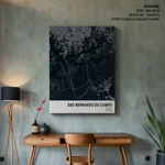Strip below poster blue map of Sao Bernardo Do Campo