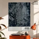 Strip below poster blue map of Siliguri