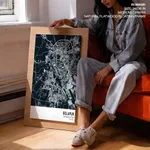 Strip below poster blue map of Solapur