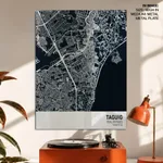 Strip below poster blue map of Taguig