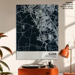 Strip below poster blue map of Ujjain
