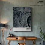 Strip below poster blue map of Varanasi