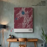 Strip below poster red map of Ajmer
